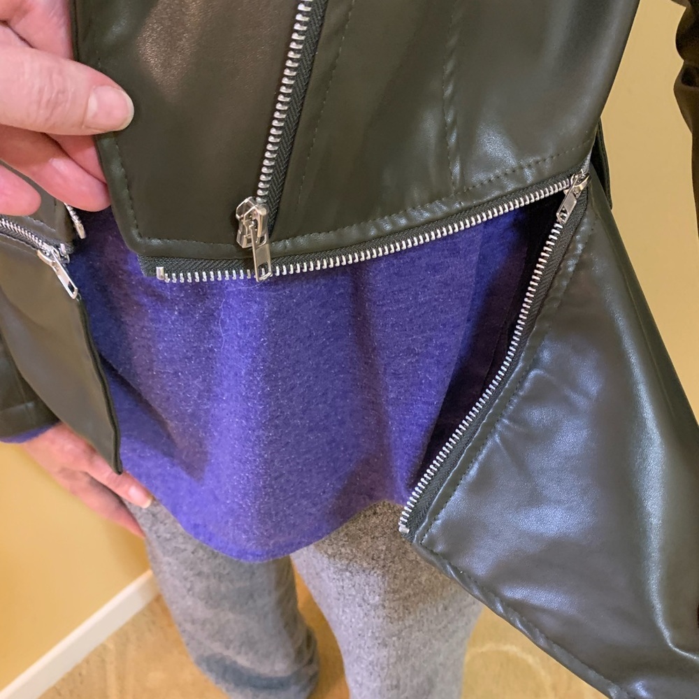 New Light Fashion Motorcycle jacket in green  NWOT - Picture 10 of 17